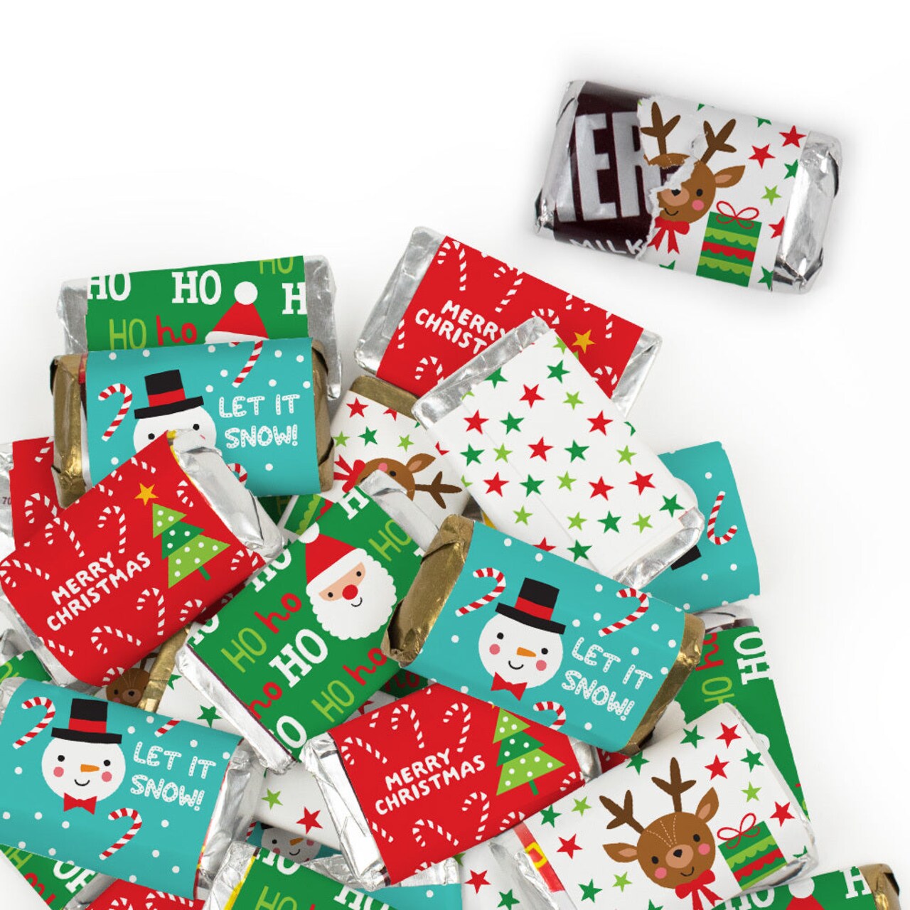 68 Pcs Christmas Candy Party Favors Hershey's Miniatures Chocolate - Cuties